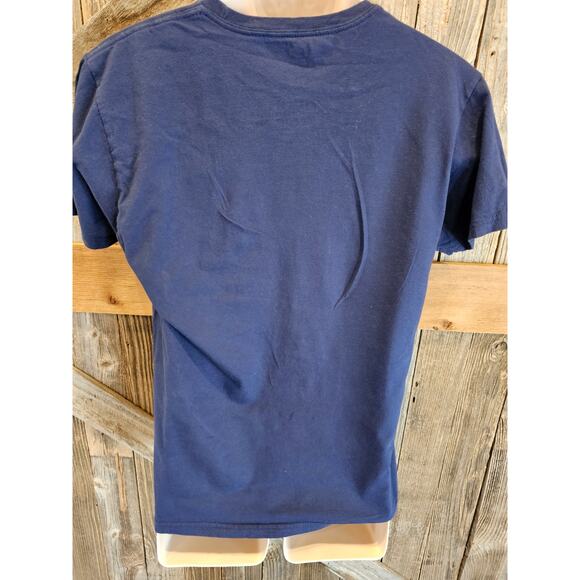 Michigan wolverines vs everyone navy yellow t shirt school game day M unisex ^ - Picture 3 of 5